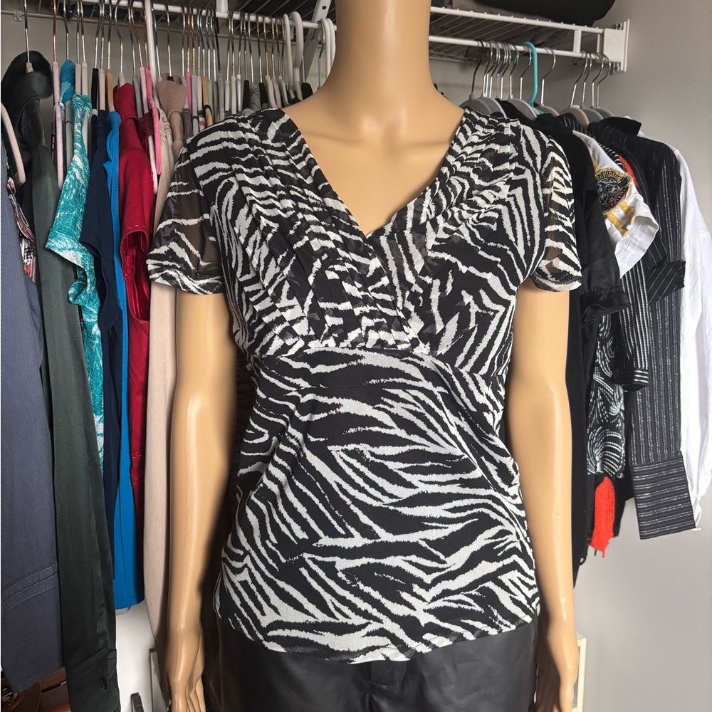 Rafaella Vintage Zebra Print Top